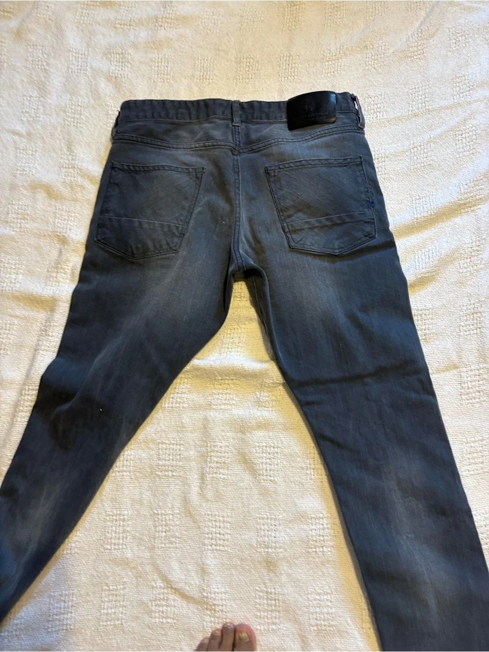 Scotch & Soda Ralston Jeans  Men’s 30x32 Gray Stretch Slim Straight 6.5” Leg Opn